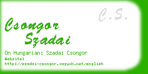 csongor szadai business card